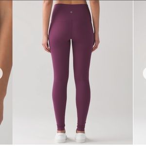 Lululemon Hi-Rise Wunder Under Full-on Luxtreme Red Grape 7/8 25”